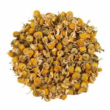 Chamomile blossoms dried flowers herbal tea