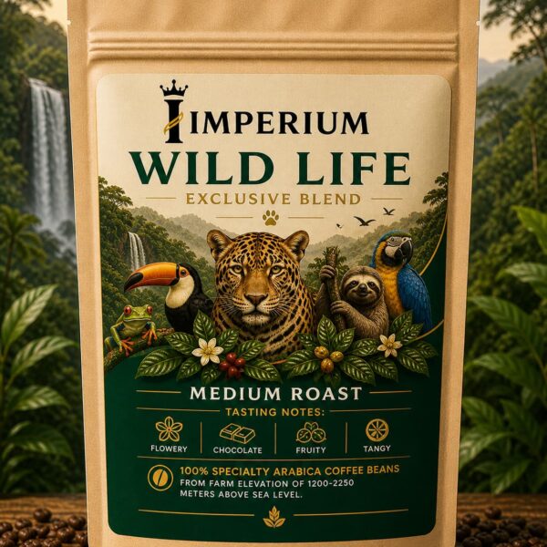 Wild Life Blend specialty coffee with smooth chocolate, nutty sweetness, and balanced flavor profile
